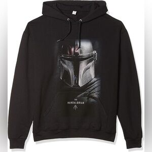 The Mandalorian Black Hoodie - Size Large, Unisex